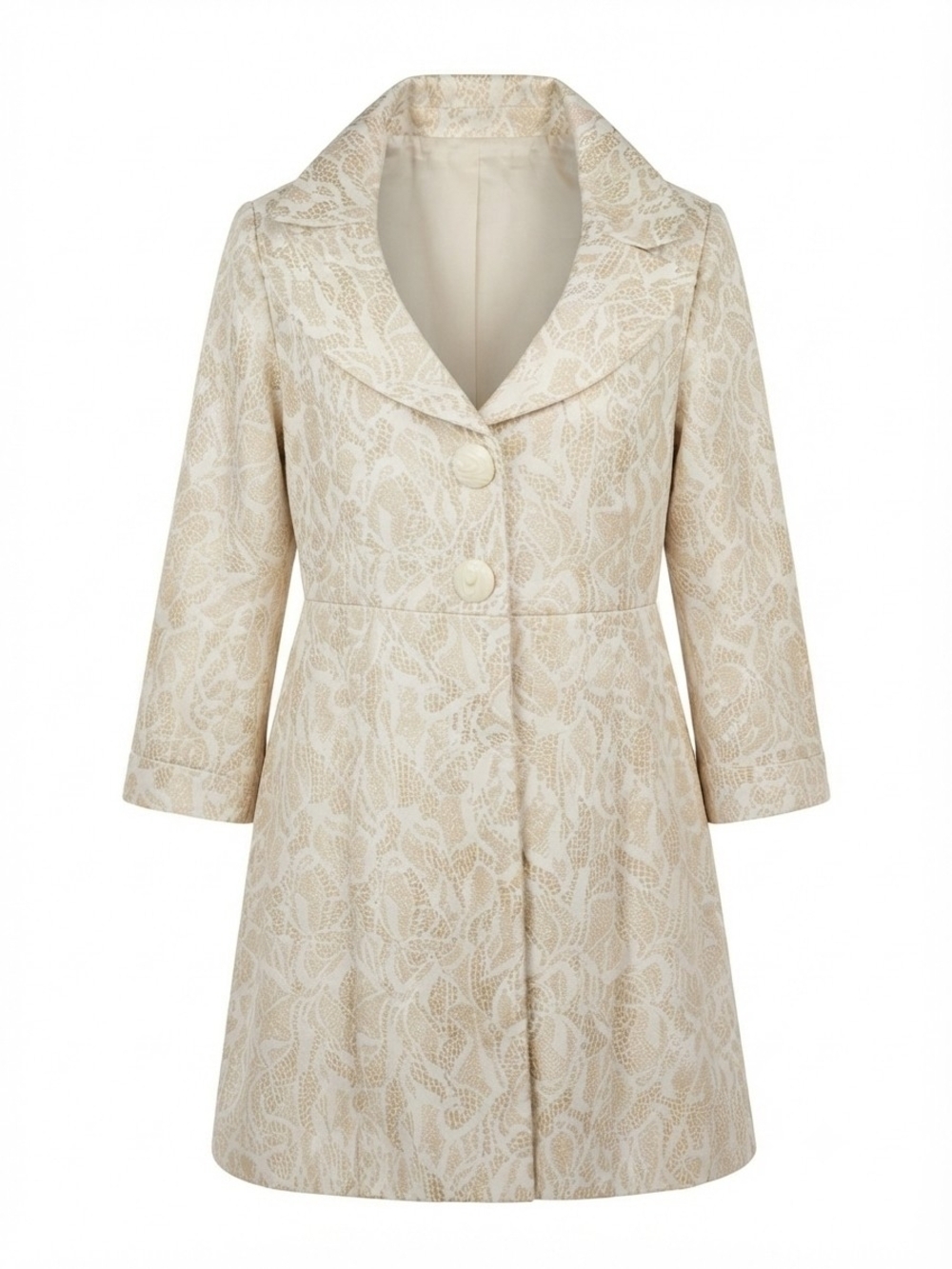 metrostyle Cream and Beige Printed Lined Jacket
